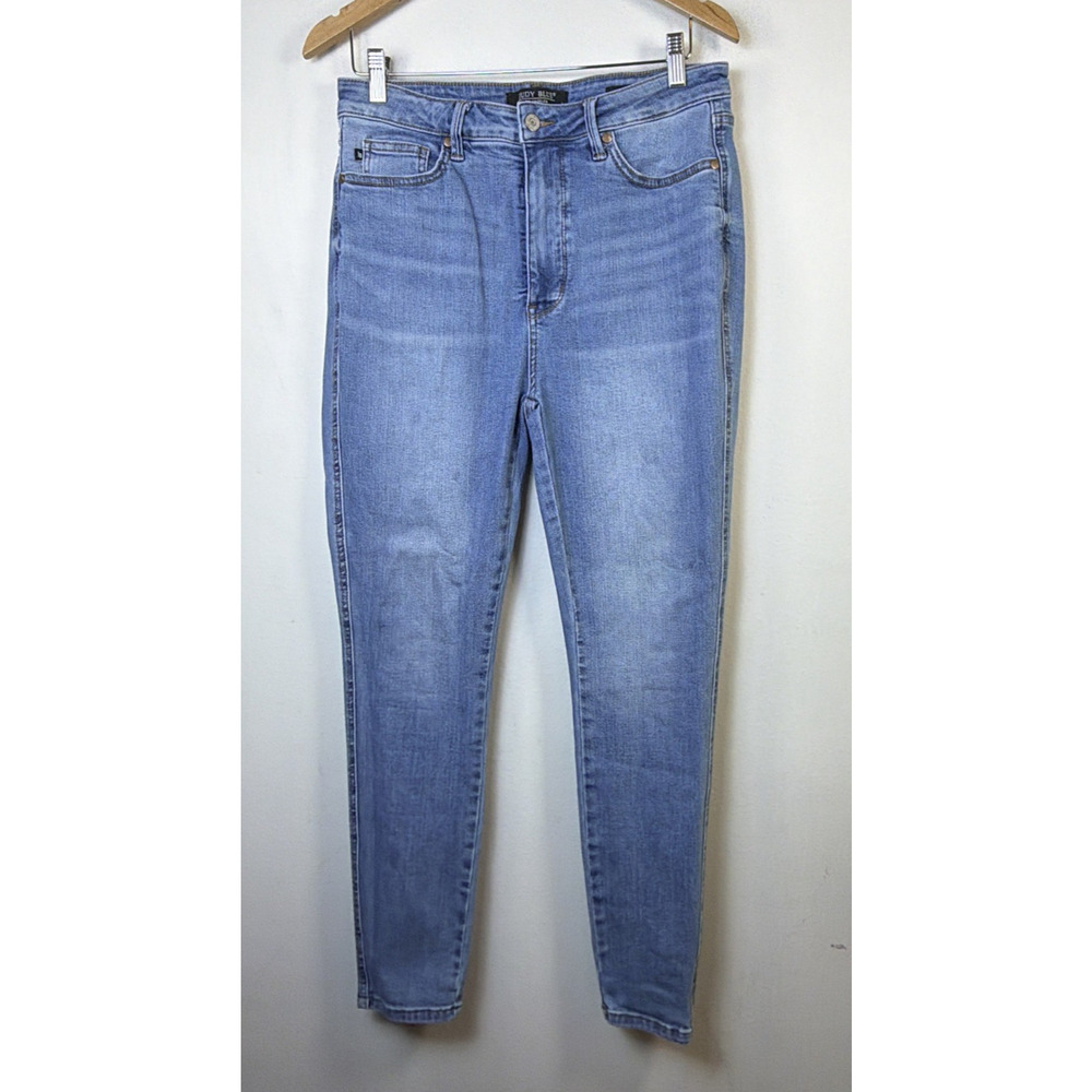 Judy Blue Jeans Womens 11 30 Blue Denim Flat Front Skinny Fit slimming